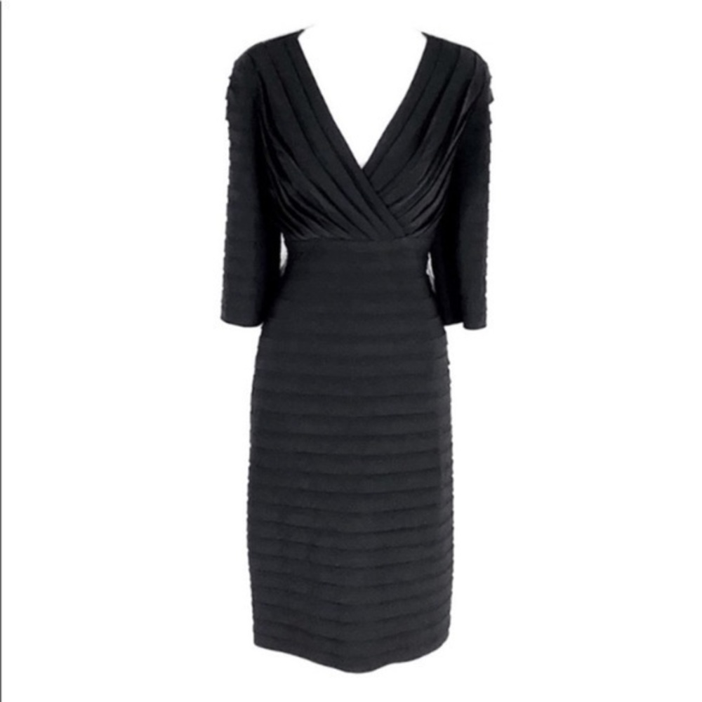 Adrianna Papell black bandage jersey dress K14